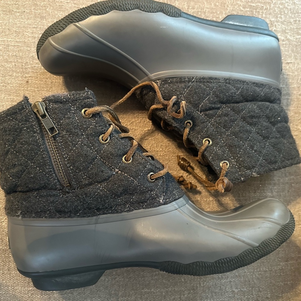 Sperry Saltwater Wool Shaft Rubber Shell Duck Boots Women’s Size 9 - Picture 3 of 7